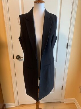 Suzy Shier Sleeveless Long openBlazer Vest